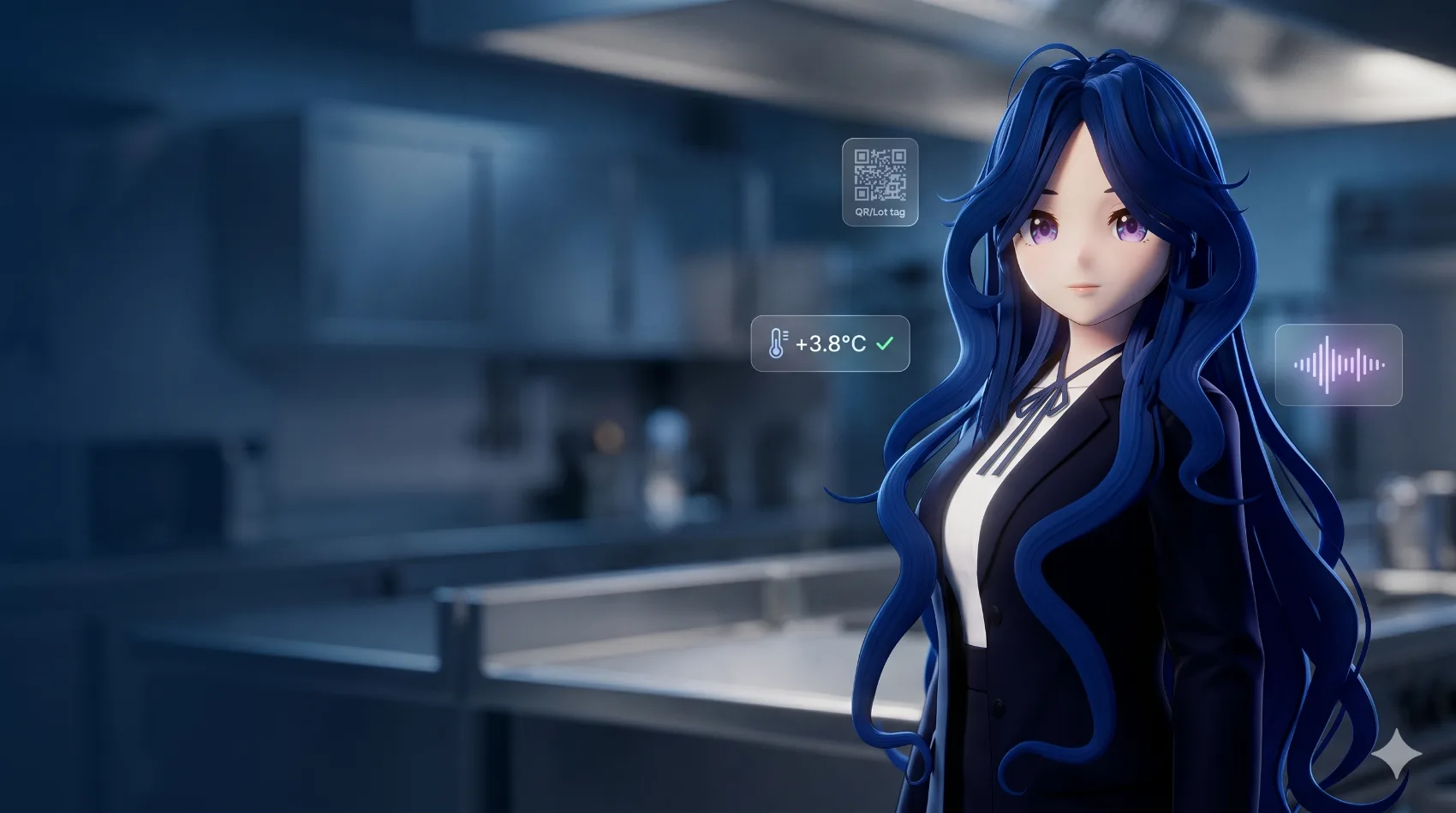 Kora, l'assistente AI di Kore, in una cucina professionale